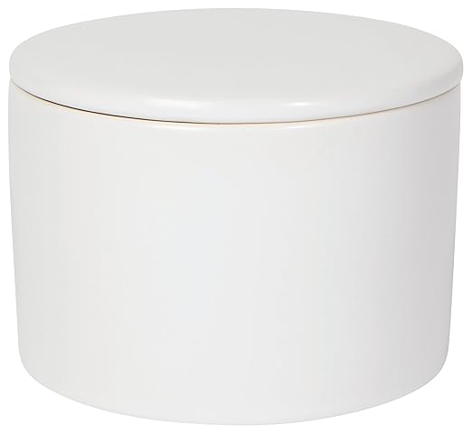 Now Designs French-Style Stoneware Butter Crock for The Counter, Matte White