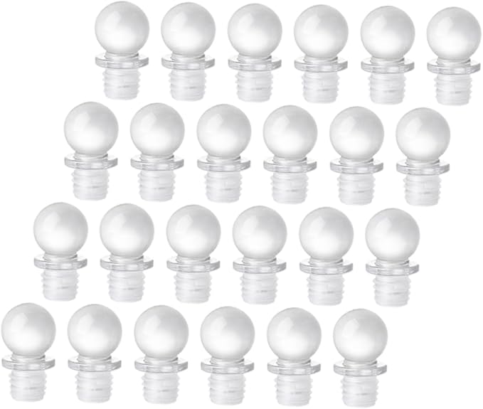 VALICLUD 24pcs Glass Ball Wine Stoppers High Polymer Aroma Container Caps Convenient Dispenser Stoppers for Perfume and Makeup Bottles for Wine Bottles and Glass Containers