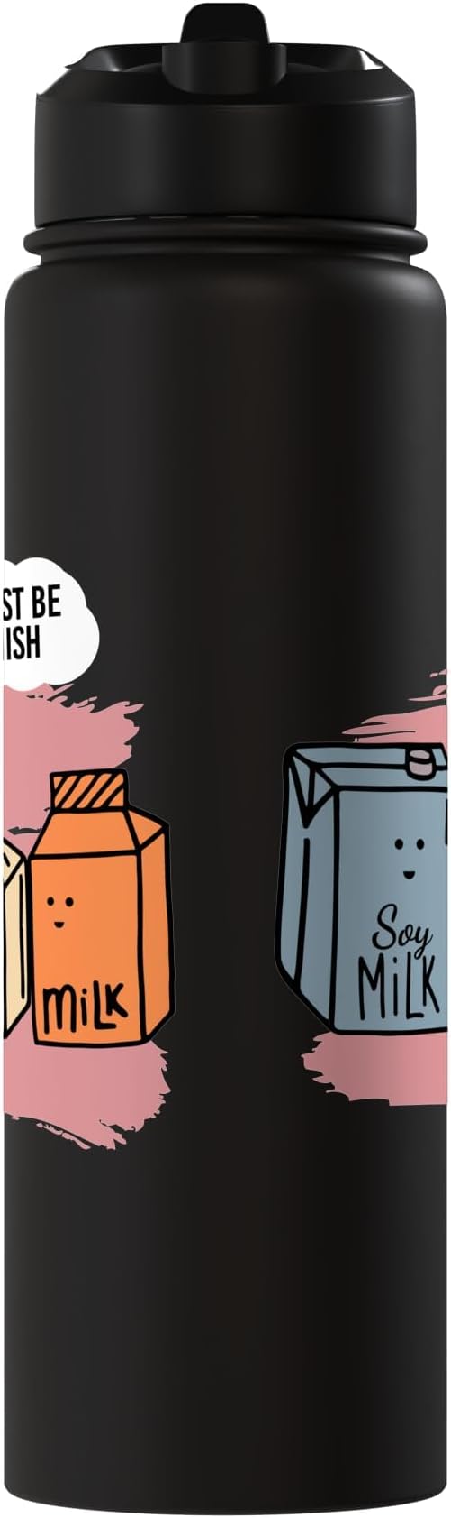 He Must Be Spanish I Milk Soy Milk Milk Carton Fun Soy Stainless Steel Insulated Water Bottle