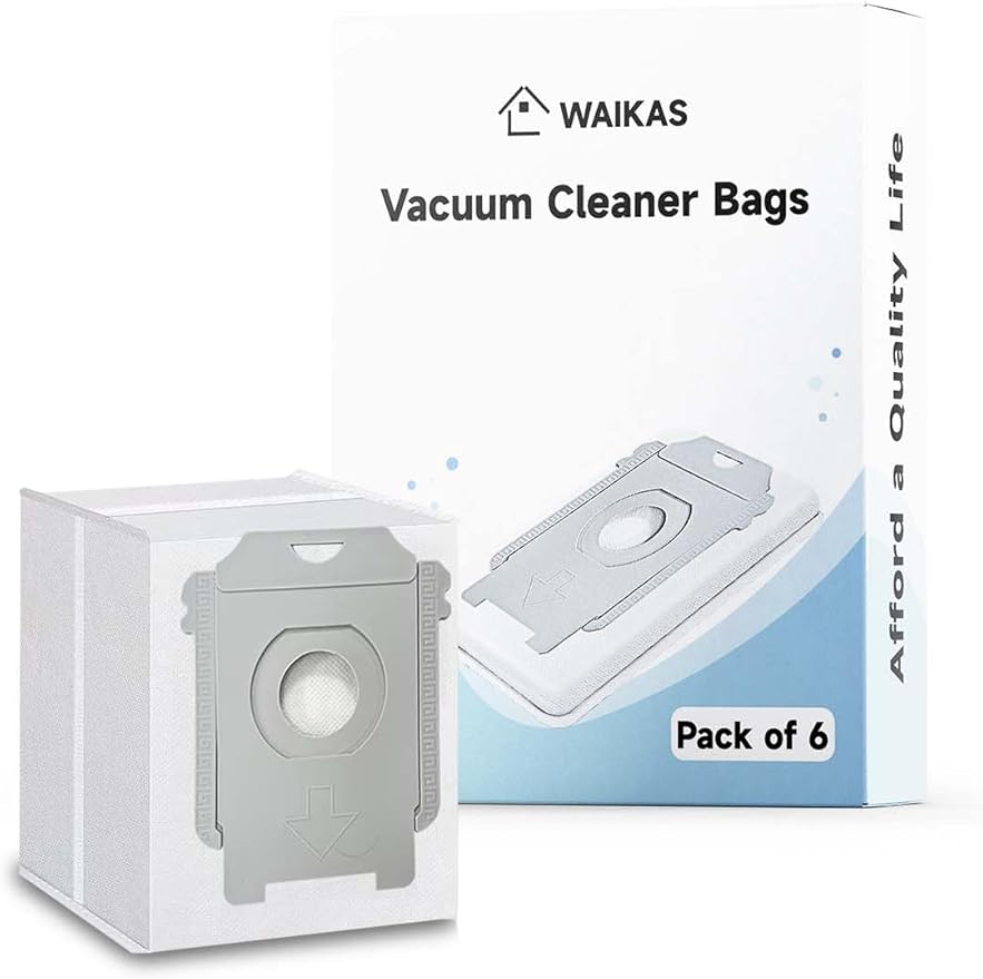 6 Pack Vacuum Bags for iRobot Roomba j9+, j7+, j5+, i5+, j6+, i3+, i4+, i8+, s9+, and Other i/s/j Series Clean Base Automatic Dirt Disposal Bags Replacement Parts