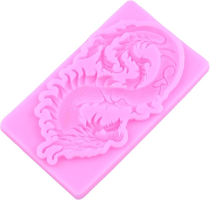 Dragon Silicone Mold Dragon Fondant Molds For Cake Decoration Cupcake Topper Polymer Clay Candy Chocolate Gum Paste Set Of 3