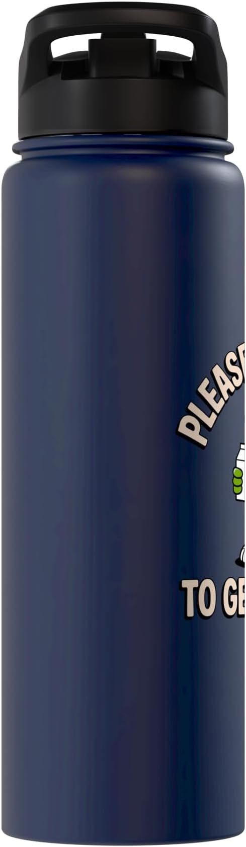 Please Remind Me To Get The Milk Funny Dinosaur Stainless Steel Insulated Water Bottle