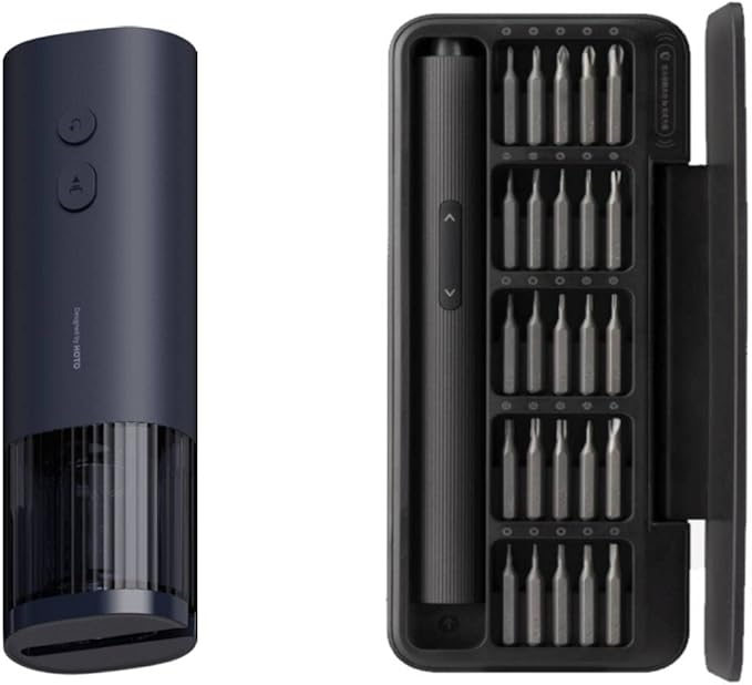 HOTO Battery Operated Wine Bottle Opener Bundle with 25 in 1 Precision Electric Screwdriver Set