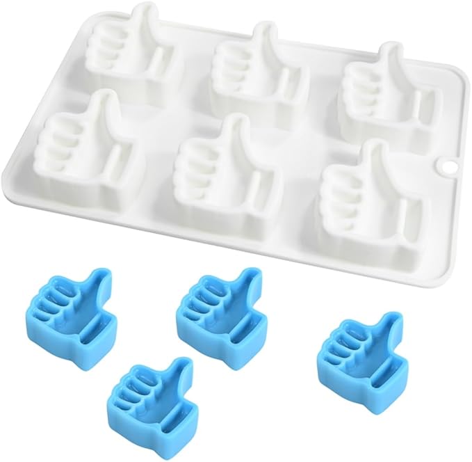 Food-Grade Silicone Thumb Molds, Non-Stick Baking Pan Mold for Chocolate, Candy, Jelly, Ice Cube, Muffin (H_ Thumb)