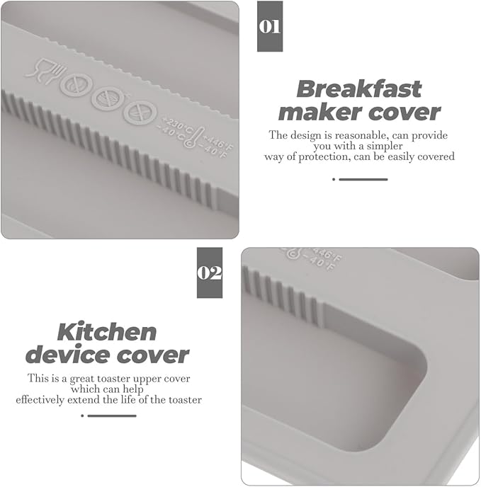 UPKOCH Bread Toaster Protector Upper Cover 6.25X3.93X0.70In 2-Pack Toaster Oven Lid for Home Kitchen Appliance Dust and Debris Guard for Breakfast Maker
