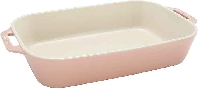 Staub Ceramic 3-pc Rectangular Baking Dish Set - Macaron Pastel Pink