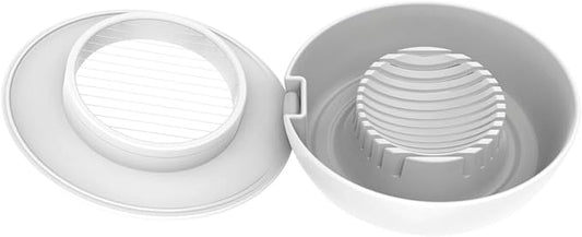 Fiskars Egg Slicer, Synthetic Material/Stainless Steel, 13.3 x 12 x 4.2 cm, Functional Form, White, 1016126