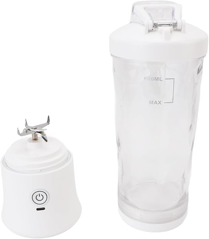 Yosoo Portable Blender 600ml 18000RPM USB C Rechargeable Electric Fruit Juice Blender Smoothie Maker with Stainless Steel Blades RGB Light for Travel Gym Home