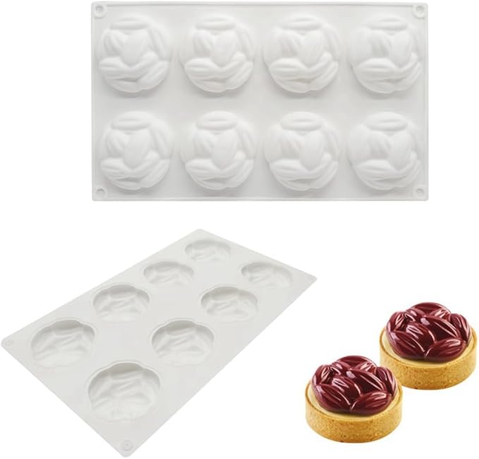 Silicone Mold for Baking Cakes,Soap Molds,Flower Shape Silicone Molds for Homemade French Dessert Mold for Pastry Chocolate,Jelly Chocolate Mold ＆ Ice Cube Tray (G_ Coffee Beans)