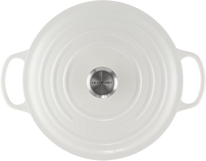 Le Creuset Enameled Cast Iron Signature Round Dutch Oven, 7.25 qt., White