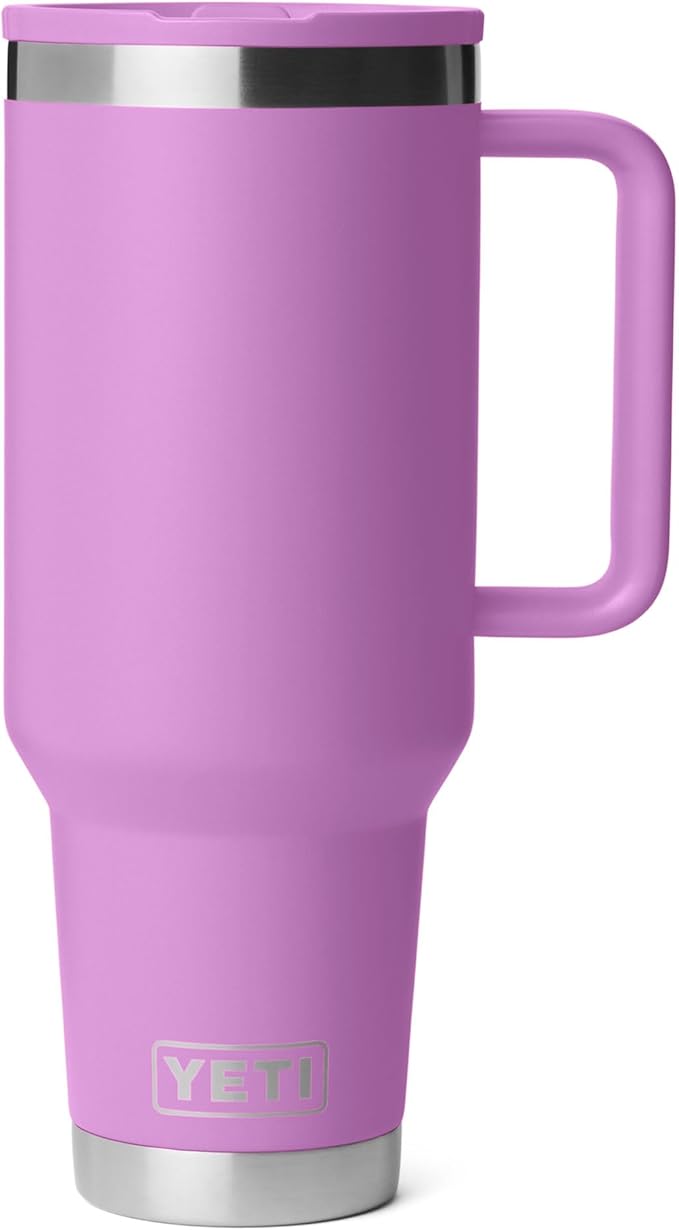 YETI Rambler 40 oz Travel Mug with Flip Straw Lid – Stainless Steel, Vacuum Insulated, Leakproof, Cup Holder Friendly