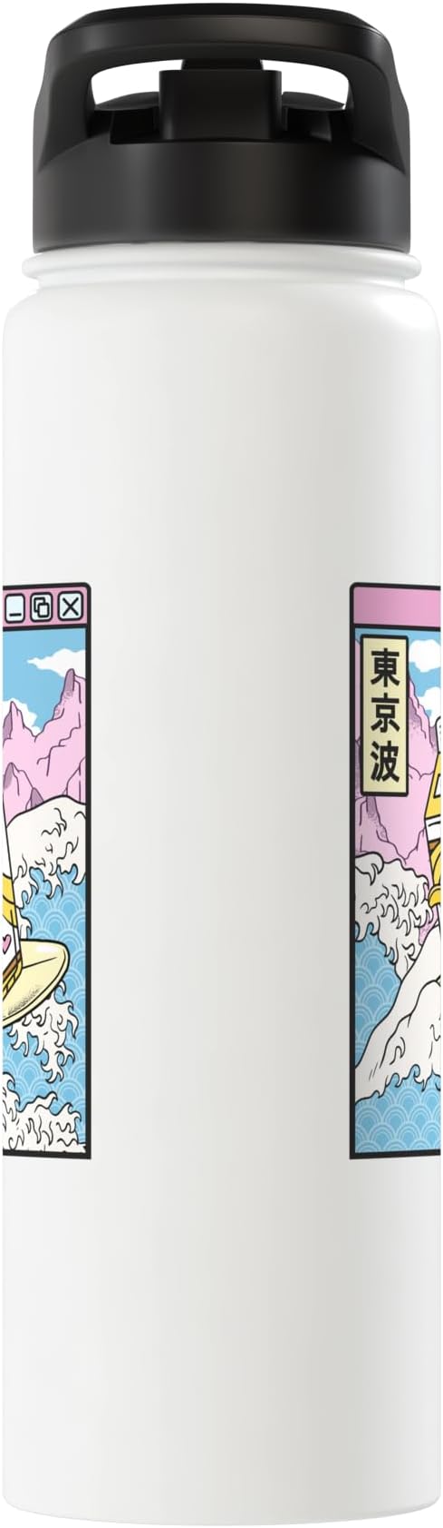 Banana Milk Carton Great Waves Kawaii Aesthetic Stainless Steel Insulated Water Bottle