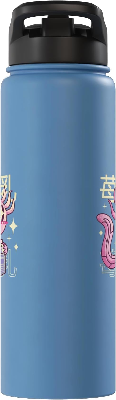 Cute Sea Creature Drinking Milk Japanese Art Kawaii Stainless Steel Insulated Water Bottle