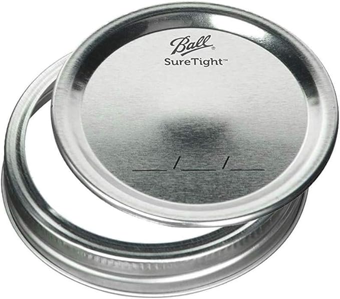 Ball - 64oz Wide Mouth Jars with Lids & Bands 6 Pack Jars | Half Gallon Large Glass Mason Jar for Food Storage with airtight Lid, 0.5 Gallon Glass Jar with Lid and Bands, Set of 6