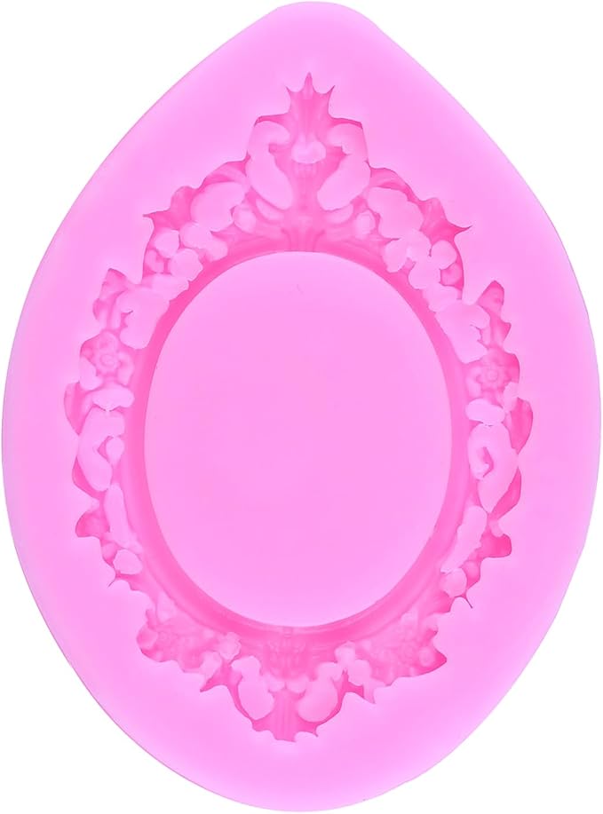 Mujiang Photo Frame Silicone Molds Vintage Picture Frames Fondant Mold Mirror Frame Candy Molds For Cake Decorating Cupcake Topper Polymer Clay Chocolate Gum Paste Set Of 4