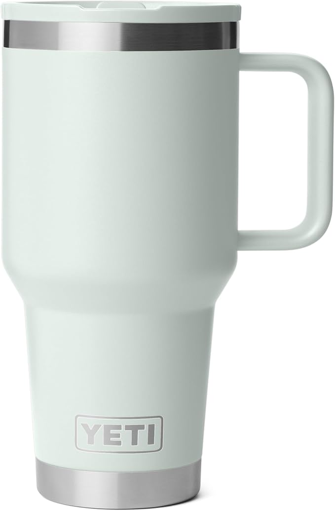 YETI Rambler 30 oz Travel Mug with Flip Straw Lid – Stainless Steel, Vacuum Insulated, Leakproof, Cup Holder Friendly