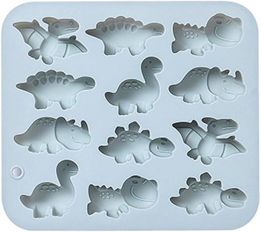 Silicone Cake Pop Mold Non Stick Fancy Mold Cake Pan 12 Cavity dinosaur shape Candy Cupcake Cornbread Chocolate Brownie Gummy Resin Crafts Cake