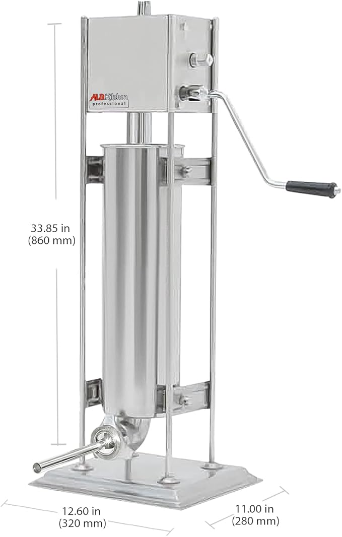 ALDKitchen Sausage Stuffer | Manual Control | 5L / 7L / 10L | Vertical Sausage Machine (7L)