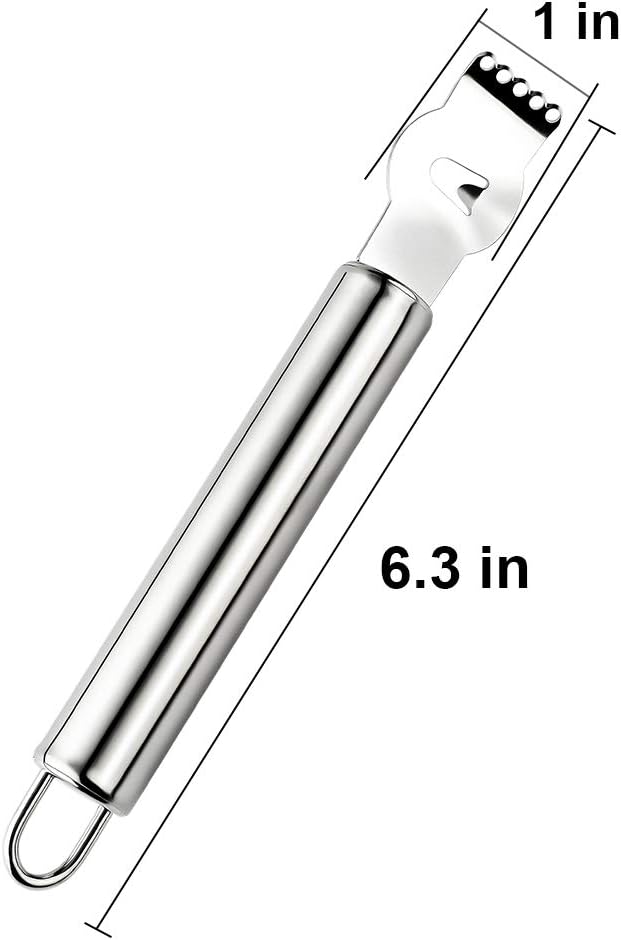 Stainless Steel Lemon Zester Grater, Lemon zester tool,citrus zester tool for Orange Citrus Peeler with Channel Knife