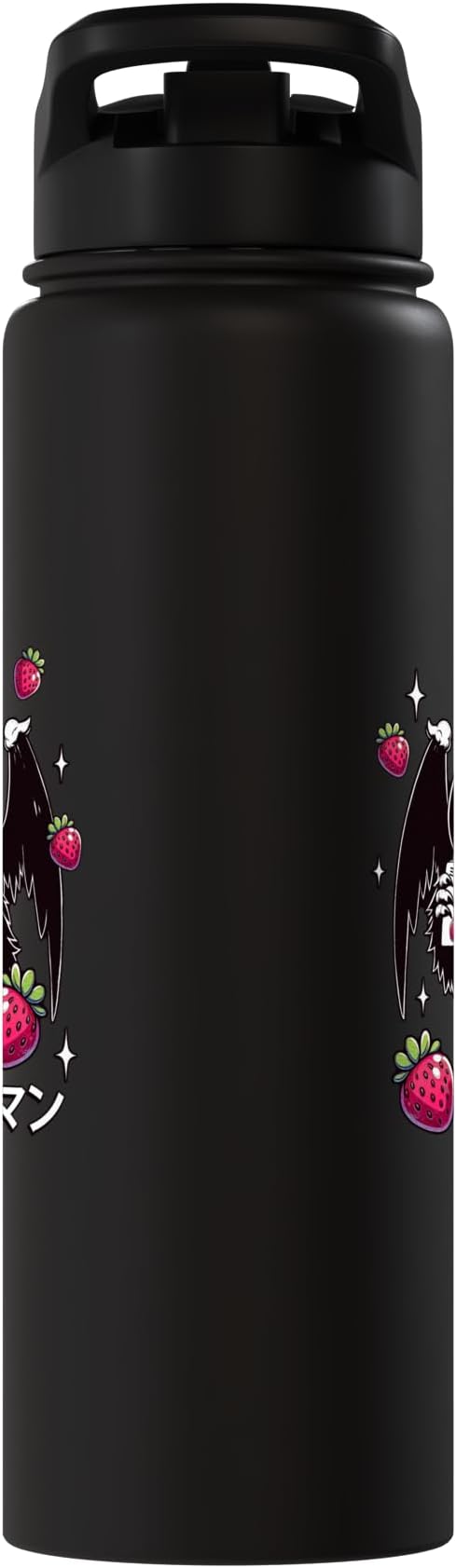Kawaii Strawberry Milk Shake Carton Mothman Stainless Steel Insulated Water Bottle