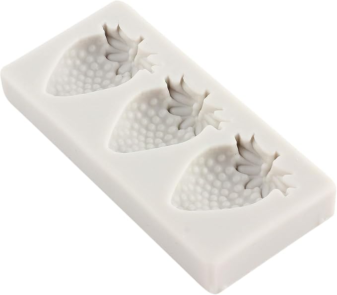 Strawberry Fondant Molds Mini Fruit Chocolate Cake Decorating Silicone Molds For Cupcake Topper Candy Polymer Clay Gum Paste
