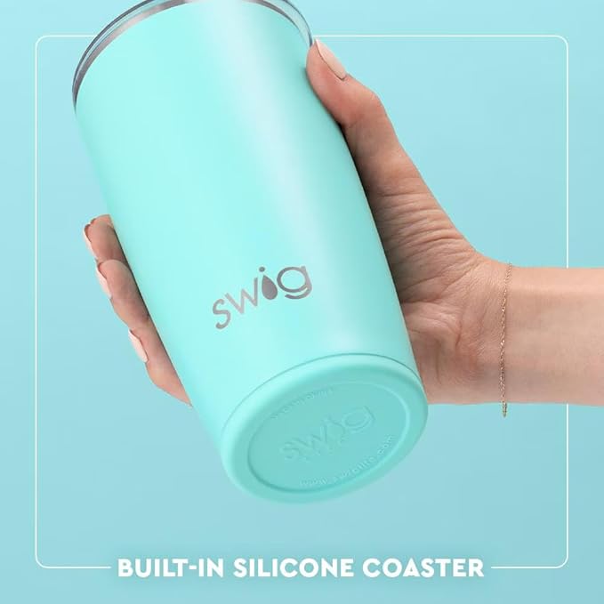 Swig Life 22oz Triple Insulated Highball Tumbler with Lid, Dishwasher Safe, Double Wall, and Vacuum Sealed Travel Coffee Mug Tumbler in Bourbon Barrel