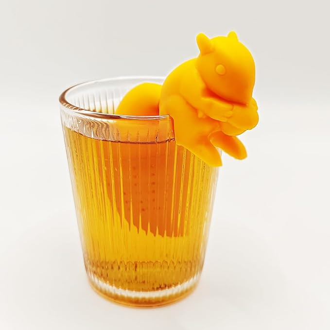 2 Pcs Tea Infuser Cute, Reusable Tea Strainers, Fun Tea Infuser, Leaf Tea Infuser Is a Lovely Companion for Afternoon Tea Time (Unicorn + Squirrel)