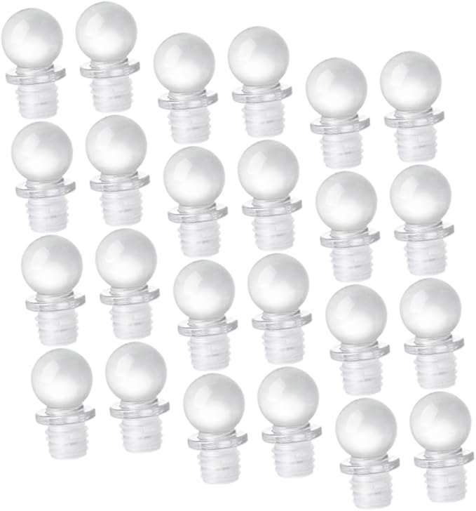 Zerodeko 24pcs Glass Ball Bottle Stoppers Multi-purpose Wine and Aroma Container Caps Convenient Portable Sealers for Perfume and Beverage Bottles