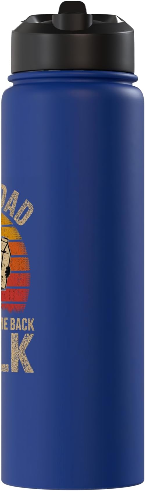 Just A Dad Who Always Came Back With The Milk Raccoon Retro Stainless Steel Insulated Water Bottle