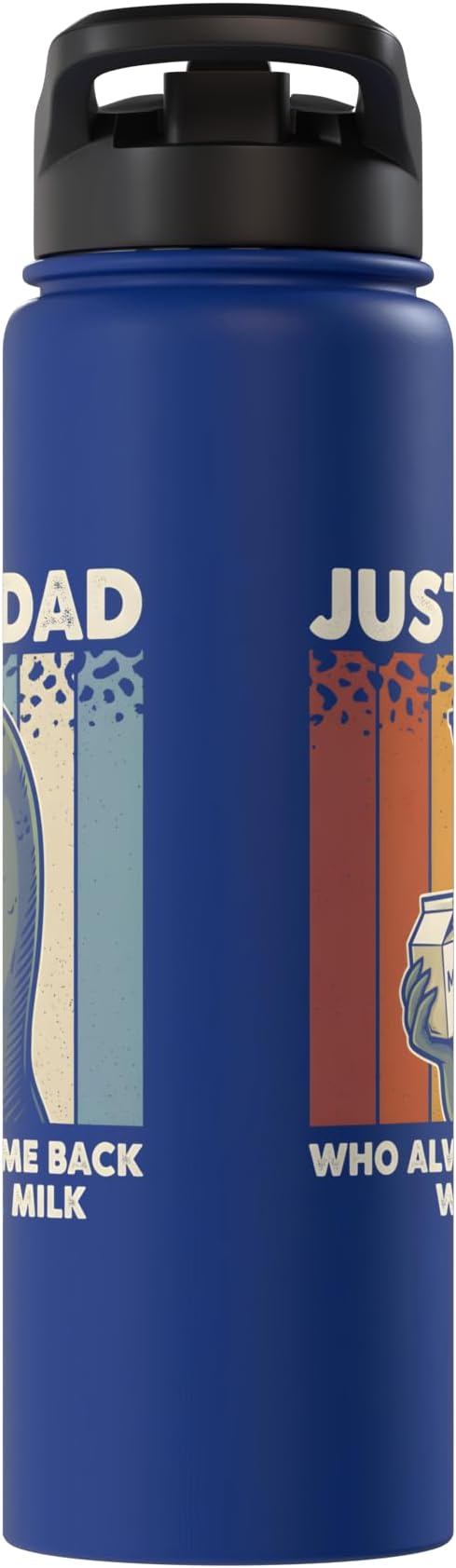 Nessie Dad Who Always Came Back With The Milk Retro Sunset Stainless Steel Insulated Water Bottle