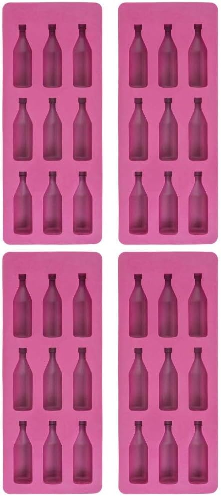 Fairly Odd Novelties Ice Cube Tray, Four Pack, Burgundy Wine