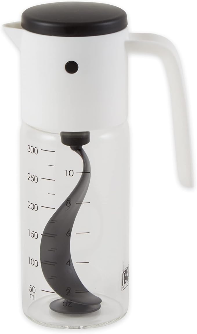 RSVP International Kitchen Accessories Collection Oil & Dressing, Mixer, 1.25 Cup Capacity, Glass Bottom