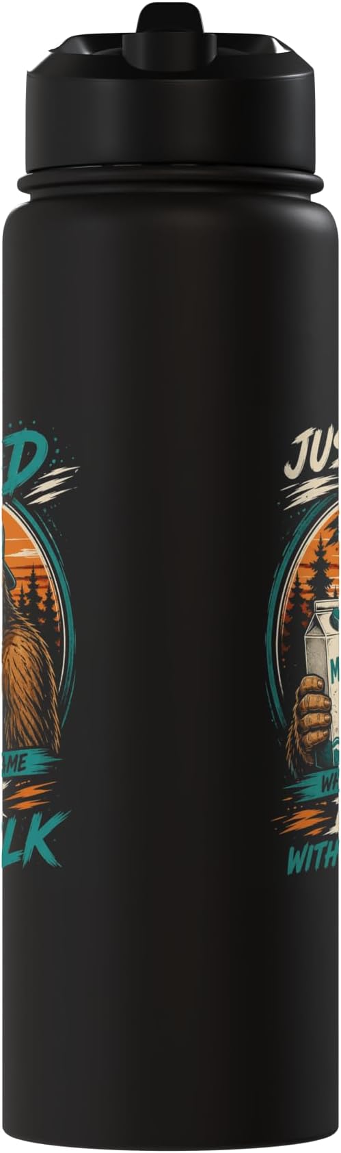 Just A Dad Who Always Came Back With The Milk Bigfoot Dad Stainless Steel Insulated Water Bottle