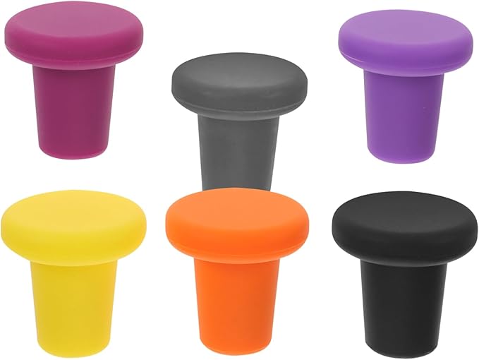 OUNONA 3sets Wine Bottle Stoppers Silicone Seal for Wine Reusable Bottle Stopper for Enthusiasts 6pcs*3