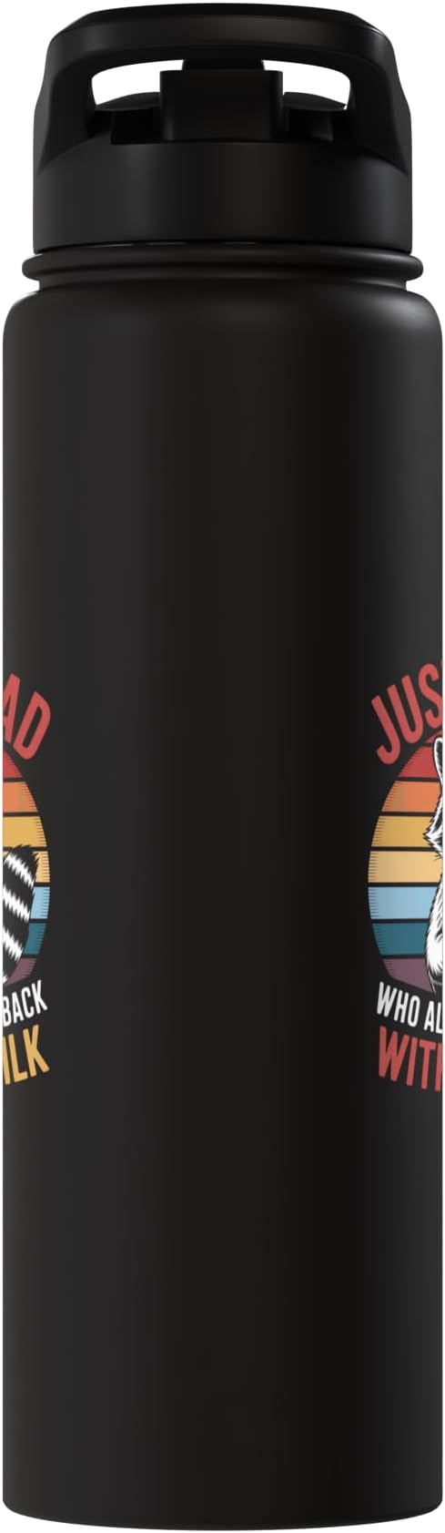 Just a Dad Who Came Back With Milk Raccoon Stainless Steel Insulated Water Bottle