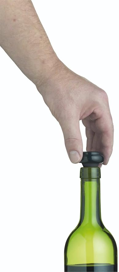 BarCraft Wine Vacuum Pump and Bottle Stoppers Set in Gift Box, 3 Pieces