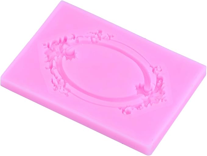 Mujiang Photo Frame Fondant Mold Picture Frames Silicone Molds Baroque Frames Mold Vintage Frame Chocolate Molds For Cake Decorating Cupcake Topper Candy Polymer Clay Gum Paste Set Of 6