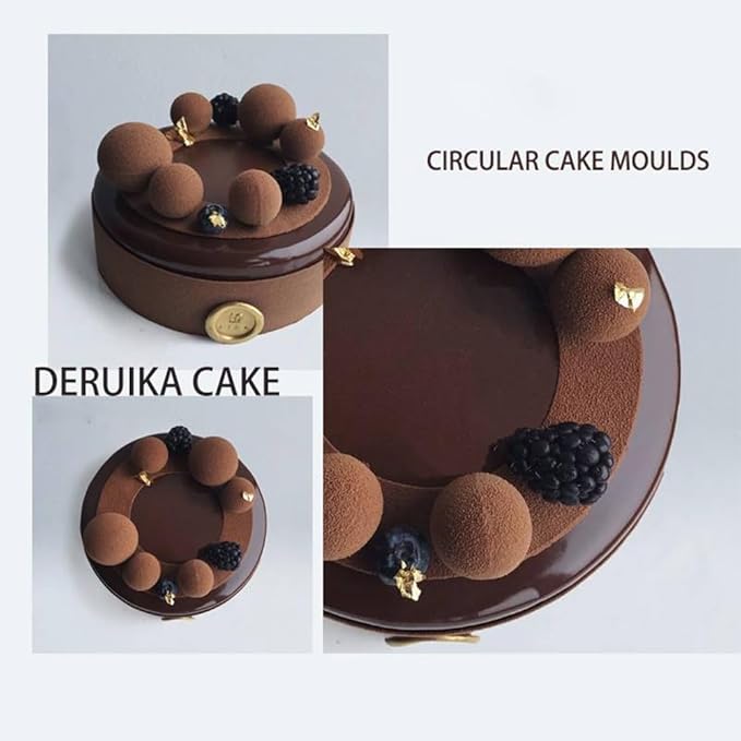 Baking Accessories And Tools Silicone Chocolate Mold Silicon Ball Cake Moulds 3D Half Sphere Candy Truffle Baking Tray (Round D_11.88 X6.96 X1.96inch)