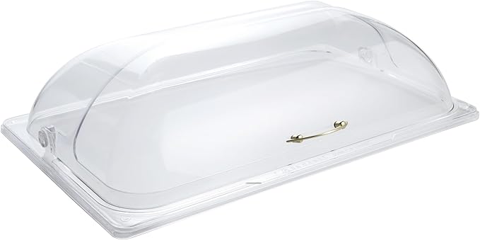 Winco Polycarbonate Dome Flip Cover, Full Size, Medium, Clear