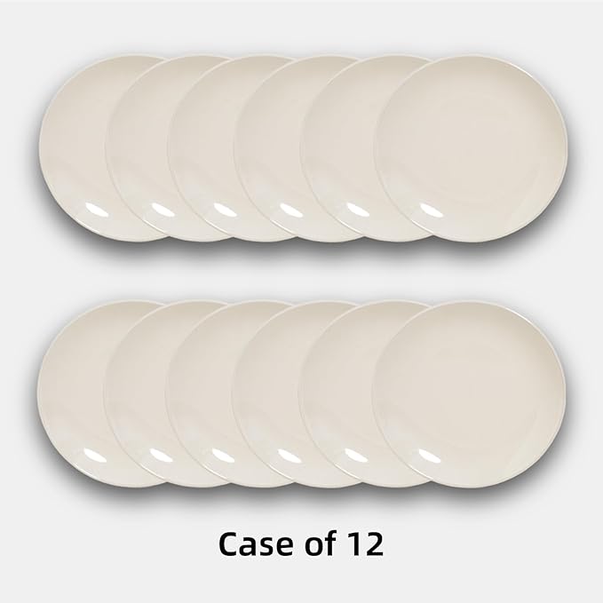 Stoneware Coupe Commercial Grade Dinnerware, Ivory, Plate 12.25", Case of 12