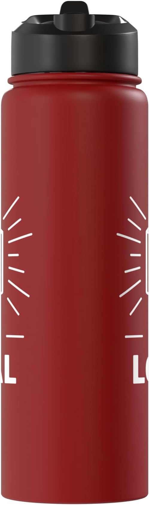 Funny Eat Local Milk Carton Minimalist Saying Stainless Steel Insulated Water Bottle
