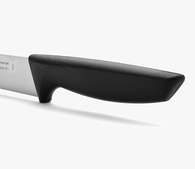 Arcos Kitchen Knife 6 Inch - Nitrum Stainless Steel Blade & Black Polypropylene Handle, Lightweight & Durable. Niza Series