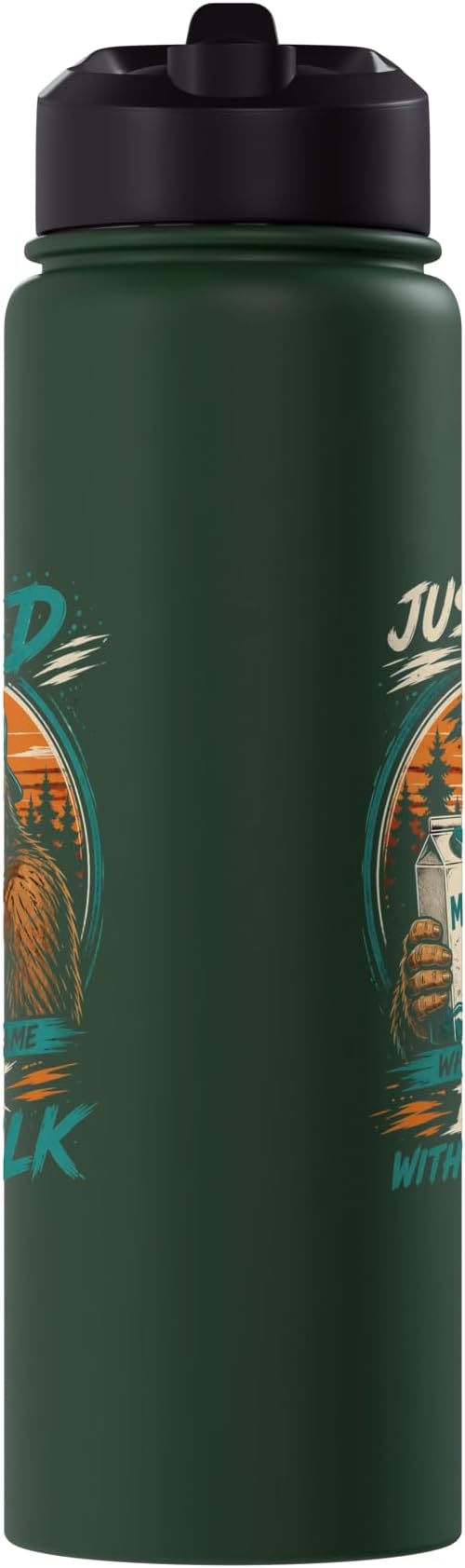 Just A Dad Who Always Came Back With The Milk Bigfoot Dad Stainless Steel Insulated Water Bottle