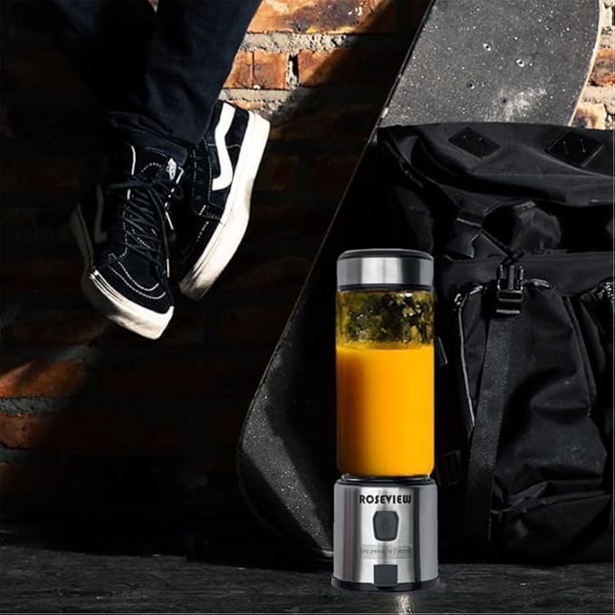 Portable Smoothie blender Glass bottle Mini USB rechargeable 2 battery Handheld Shakes blend Cup USB juicer Cordless Personal smoothies maker mixer