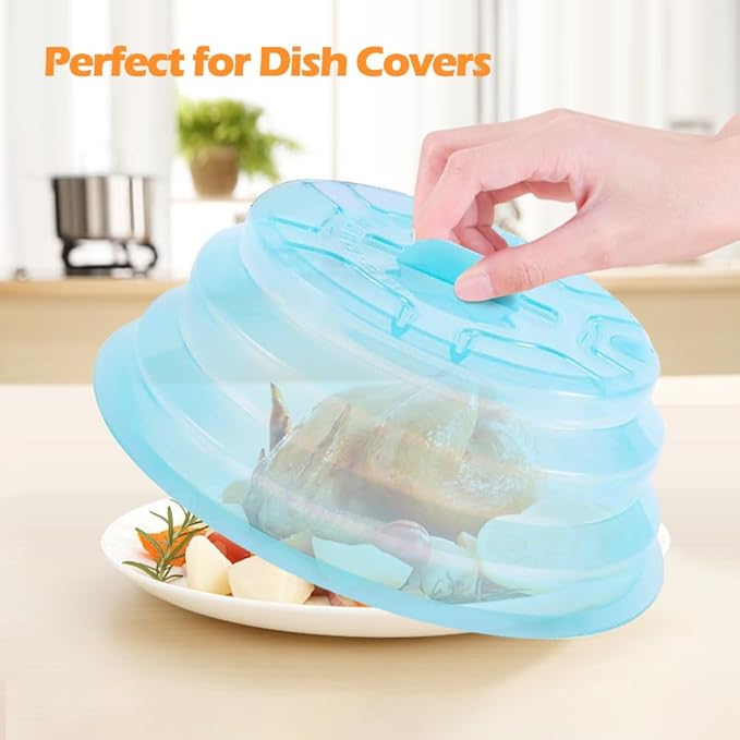 2 in 1,Silicone Covers for Food Storage & Microwave Place Mat - Bowl Holder, for Splatter Guard, Multi-use: Silicone Trivet, Pot Holders Drying Cover for Microwave Oven