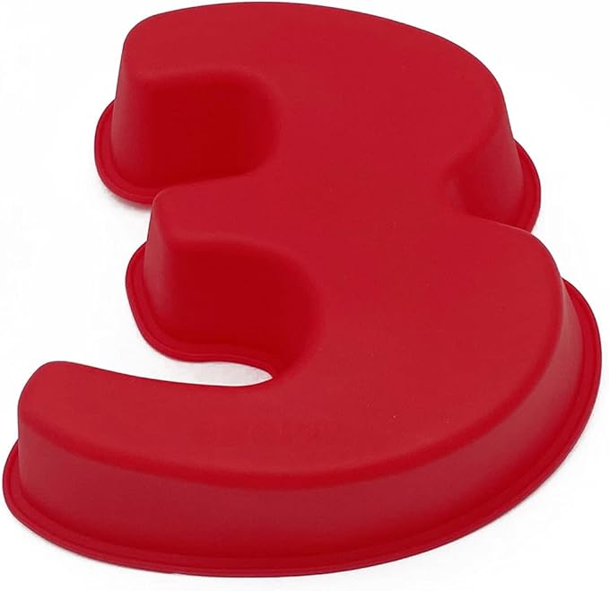 9 Pieces Middle Size Silicon Number Cake Moulds Silicone Cake Mold (6 inch)