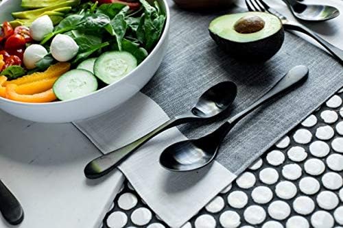 KNORK Black Matte Titanium Coated Teaspoon, Set of 4