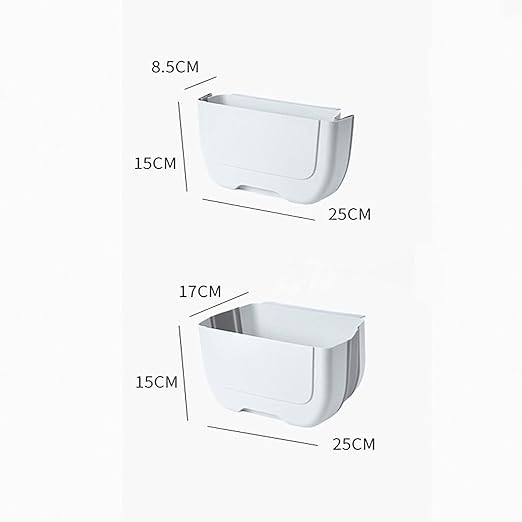 Hanging Trash Can, Kitchen Garbage Bin Waste Bins, Foldable Trash Can Wall-Mounted Trash Can Cabinet Door Hanging Trash Can Portable Storage Bin Trash Can (Size : B)