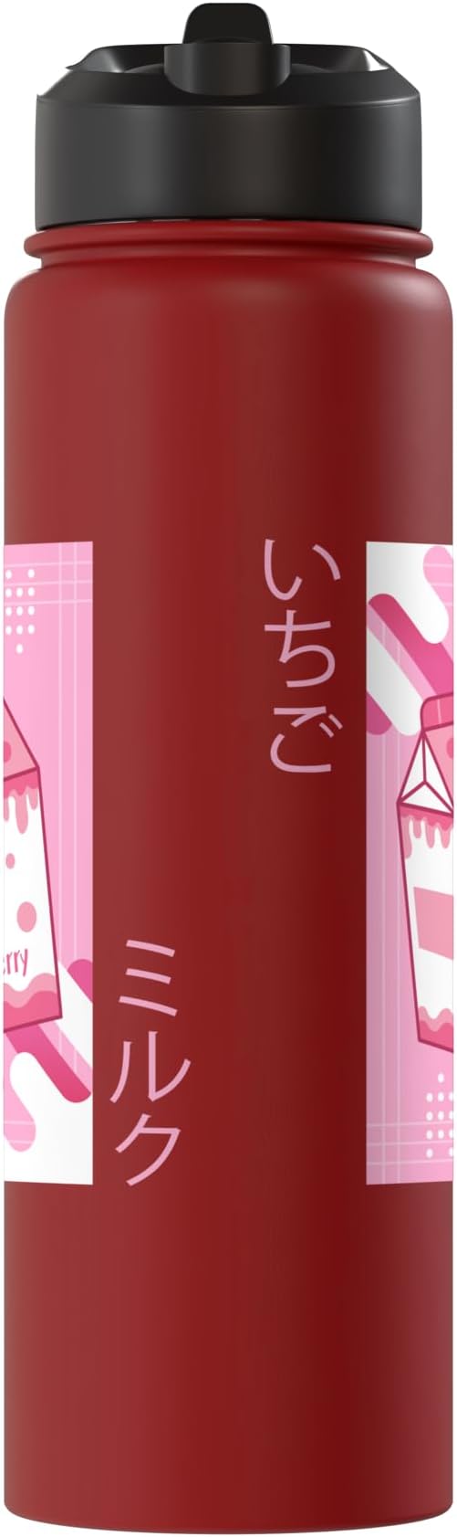 Strawberry Milkshake Tshirt Japanese Otaku Anime Kawaii Stainless Steel Insulated Water Bottle