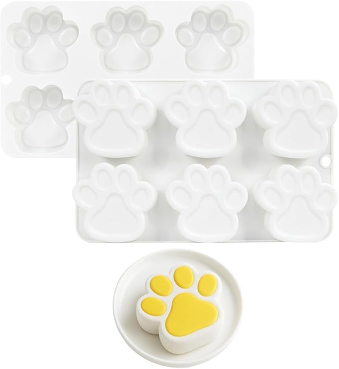 Silicone Mousse Mold Bear Cat Paw Non-Stick Baking Molds for Homemade Chocolate, Jelly, Pudding, Ice Cream, Cheesecake and Cupcake, Flexible Dessert Decorating Bakeware (G_Bear's Paw)